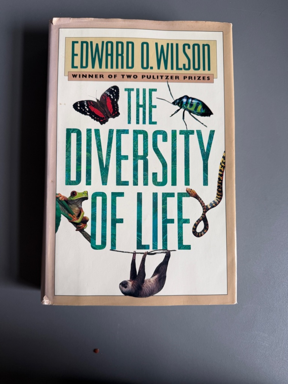 Edward O. Wilson - The Diversity of Life Hardcover Book - Teal & Cream